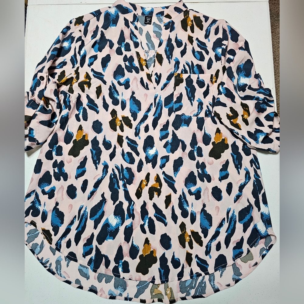 SHEIN Curve 2X quarter sleeve pullover blouse NWOT